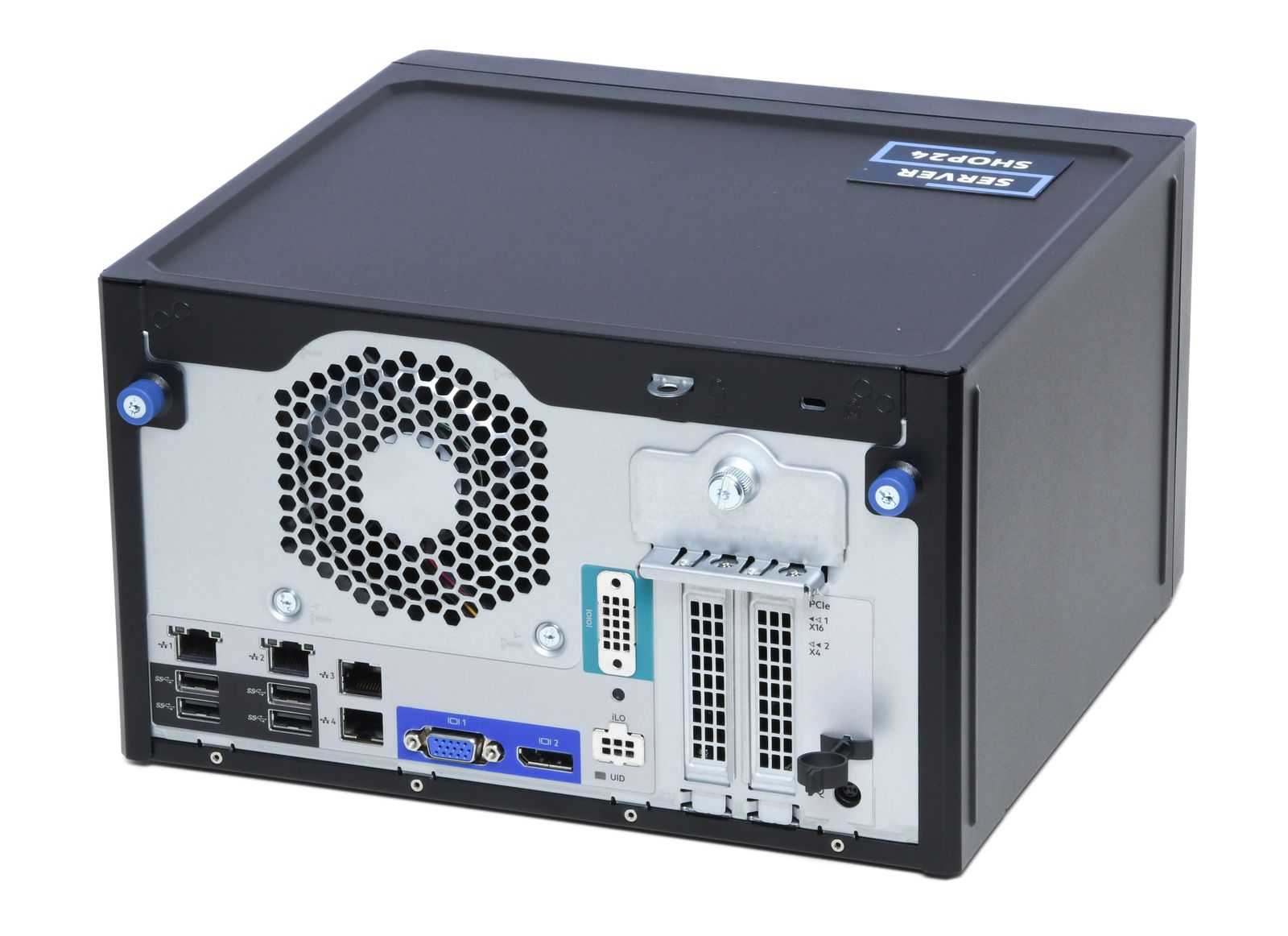 Side view of the HPE ProLiant MicroServer Gen11 tower server